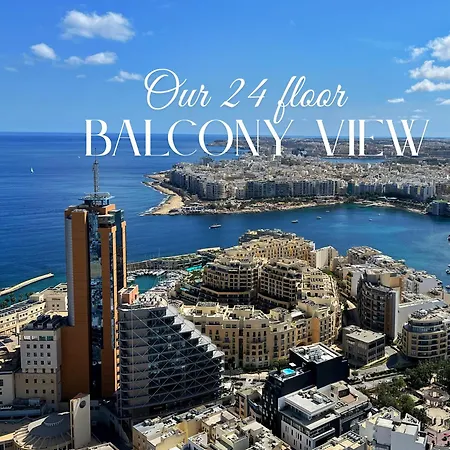 Apartmán 24th Floor Luxury Sea View Pools Gym & Rooftop I Mercury Tower Saint Julian's