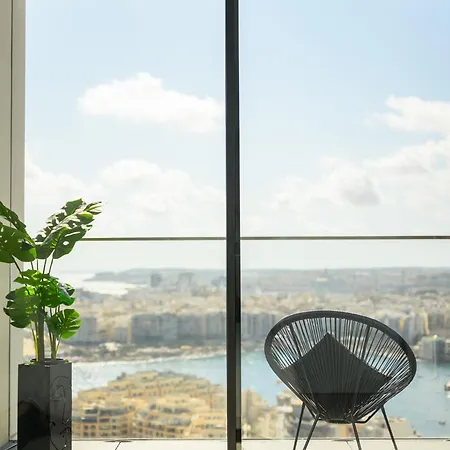 24th Floor Luxury Sea View Pools Gym & Rooftop I Mercury Tower דירה Saint Julian's