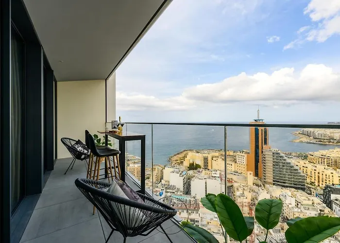 דירה 24th Floor Sea View In Mercury Tower St Julians *